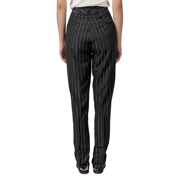 RTA NEW $525 Joan Pegged Pinstripe Pant in Black/Silver Size 26 - Picture 2 of 7